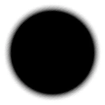 Halftone element. Abstract geometric graphic with half-tone pattern Stock Illustration