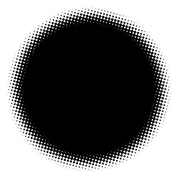 Halftone element. Abstract geometric graphic with half-tone pattern Stock Illustration
