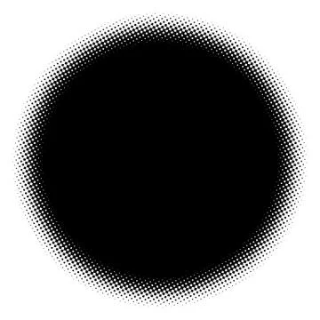Halftone element. Abstract geometric graphic with half-tone pattern Stock Illustration