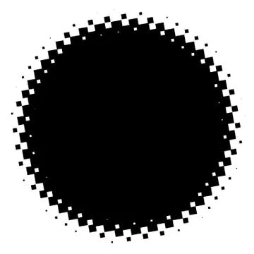 Halftone element. Abstract geometric graphic with half-tone pattern Stock Illustration