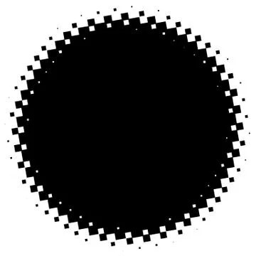 Halftone element. Abstract geometric graphic with half-tone pattern Stock Illustration