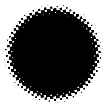 Halftone element. Abstract geometric graphic with half-tone pattern Stock Illustration