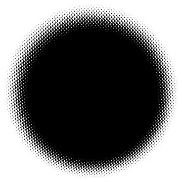 Halftone element. Abstract geometric graphic with half-tone pattern Stock Illustration