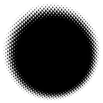 Halftone element. Abstract geometric graphic with half-tone pattern Stock Illustration