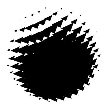 Halftone element. Abstract geometric graphic with half-tone pattern Illustrazione stock