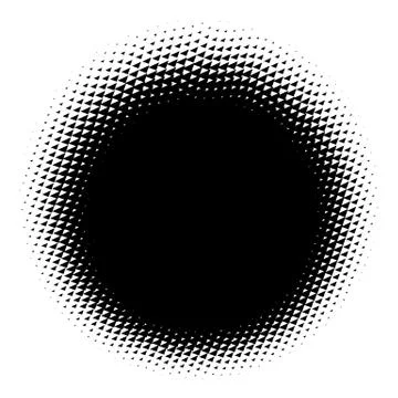 Halftone element. Abstract geometric graphic with half-tone pattern Stock Illustration