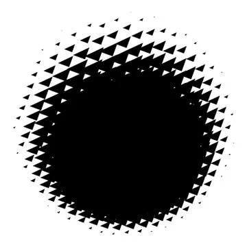 Halftone element. Abstract geometric graphic with half-tone pattern Stock Illustration