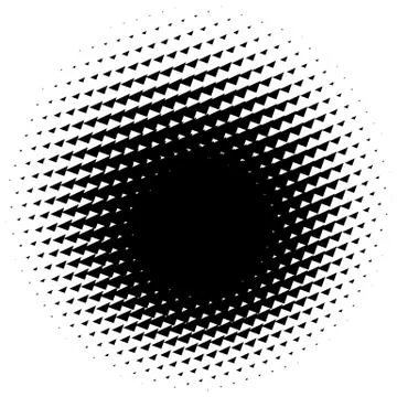 Halftone element. Abstract geometric graphic with half-tone pattern Stock Illustration