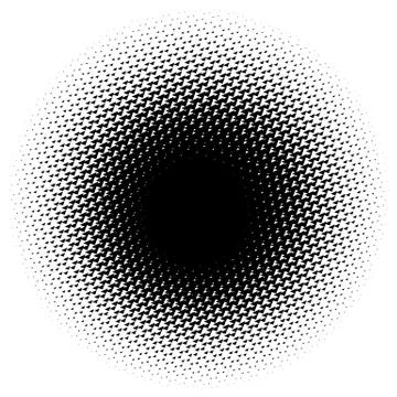 Halftone element. Abstract geometric graphic with half-tone pattern Illustrazione stock