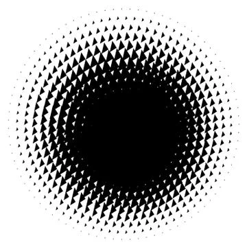 Halftone element. Abstract geometric graphic with half-tone pattern Stock Illustration