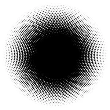 Halftone element. Abstract geometric graphic with half-tone pattern Illustrazione stock