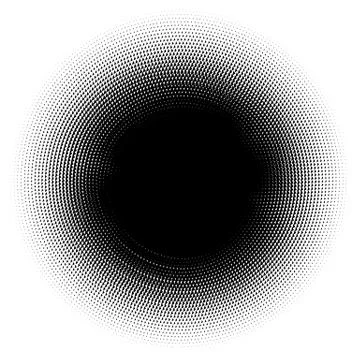 Halftone element. Abstract geometric graphic with half-tone pattern 스톡 일러스트