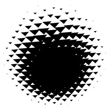 Halftone element. Abstract geometric graphic with half-tone pattern Stock Illustration