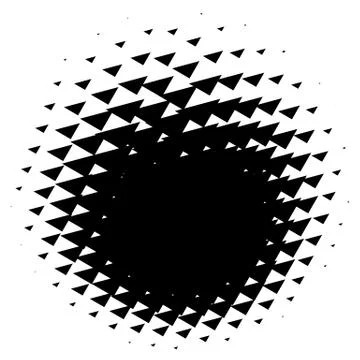 Halftone element. Abstract geometric graphic with half-tone pattern Stock Illustration