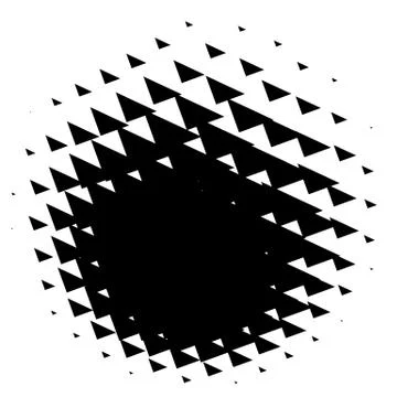 Halftone element. Abstract geometric graphic with half-tone pattern Stock Illustration
