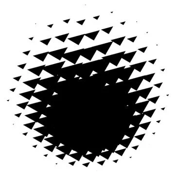 Halftone element. Abstract geometric graphic with half-tone pattern Illustrazione stock