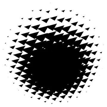Halftone element. Abstract geometric graphic with half-tone pattern Stock Illustration