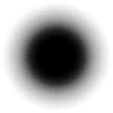 Halftone element, circular halftone pattern. Specks, halftone circle gradient 스톡 일러스트