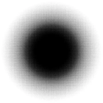 Halftone element, circular halftone pattern. Specks, halftone circle gradient イラスト素材