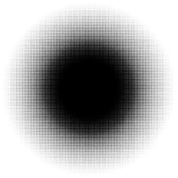 Halftone element, circular halftone pattern. Specks, halftone circle gradient 스톡 일러스트