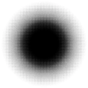 Halftone element, circular halftone pattern. Specks, halftone circle gradient 스톡 일러스트