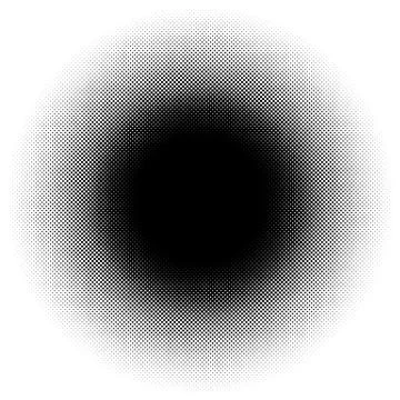 Halftone element, circular halftone pattern. Specks, halftone circle gradient Stock-Illustration