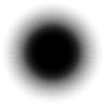 Halftone element, circular halftone pattern. Specks, halftone circle gradient Stockillustratie