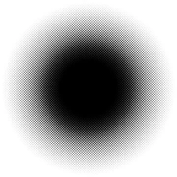 Halftone element, circular halftone pattern. Specks, halftone circle gradient イラスト素材