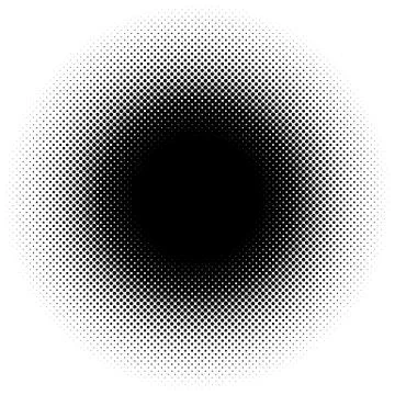 Halftone element, circular halftone pattern. Specks, halftone circle gradient イラスト素材