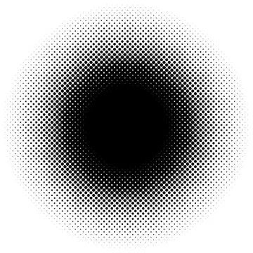Halftone element, circular halftone pattern. Specks, halftone circle gradient Stock Illustration
