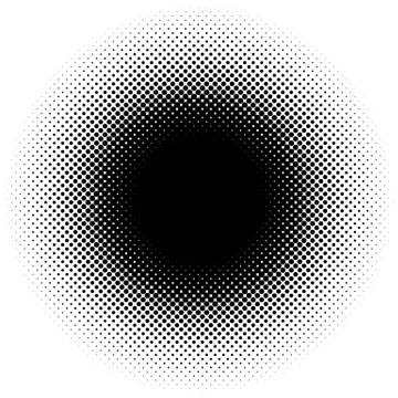 Halftone element, circular halftone pattern. Specks, halftone circle gradient イラスト素材