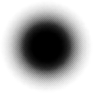 Halftone element, circular halftone pattern. Specks, halftone circle gradient イラスト素材