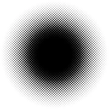 Halftone element, circular halftone pattern. Specks, halftone circle gradient イラスト素材