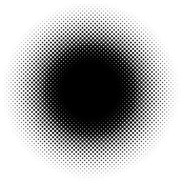 Halftone element, circular halftone pattern. Specks, halftone circle gradient 스톡 일러스트