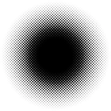Halftone element, circular halftone pattern. Specks, halftone circle gradient 스톡 일러스트