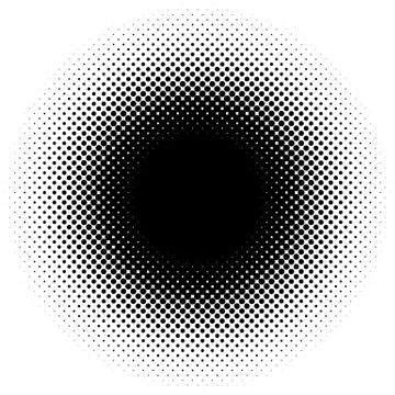 Halftone element, circular halftone pattern. Specks, halftone circle gradient イラスト素材