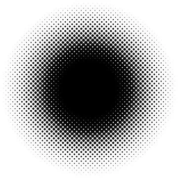 Halftone element, circular halftone pattern. Specks, halftone circle gradient 스톡 일러스트