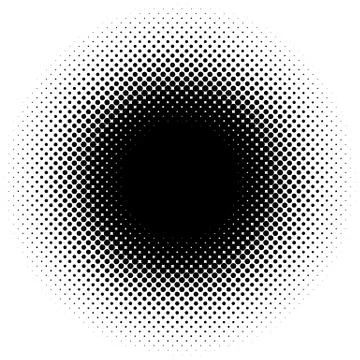 Halftone element, circular halftone pattern. Specks, halftone circle gradient イラスト素材