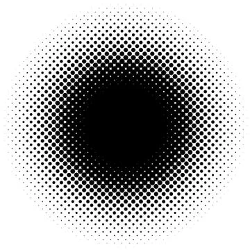 Halftone element, circular halftone pattern. Specks, halftone circle gradient イラスト素材