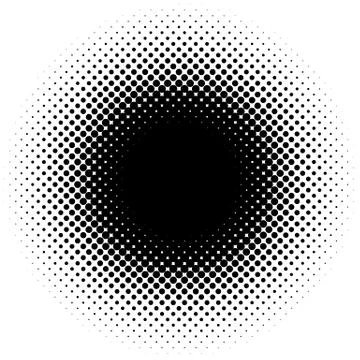 Halftone element, circular halftone pattern. Specks, halftone circle gradient イラスト素材