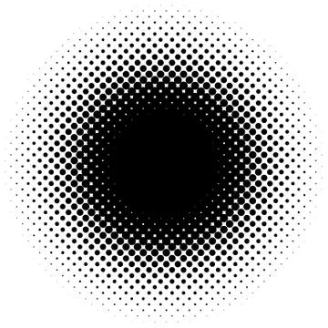 Halftone element, circular halftone pattern. Specks, halftone circle gradient 스톡 일러스트