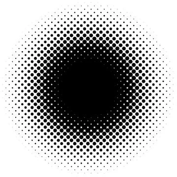 Halftone element, circular halftone pattern. Specks, halftone circle gradient イラスト素材