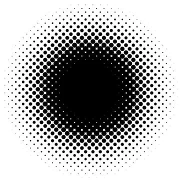 Halftone element, circular halftone pattern. Specks, halftone circle gradient 스톡 일러스트
