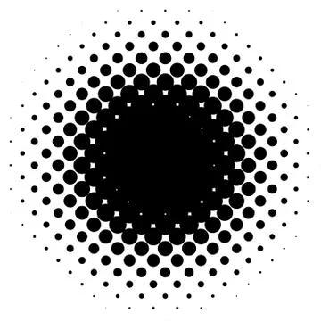 Halftone element, circular halftone pattern. Specks, halftone circle gradient Stock Illustration