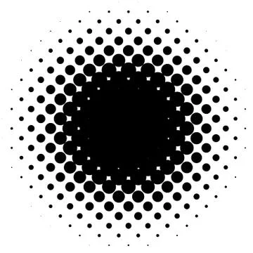 Halftone element, circular halftone pattern. Specks, halftone circle gradient イラスト素材
