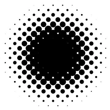 Halftone element, circular halftone pattern. Specks, halftone circle gradient Stockillustratie
