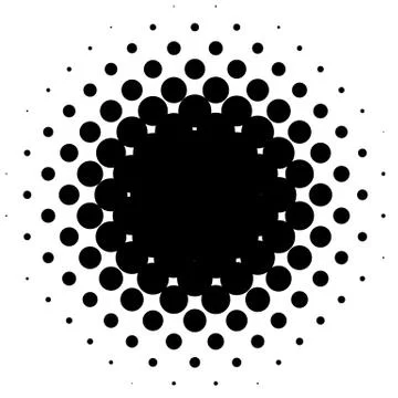 Halftone element, circular halftone pattern. Specks, halftone circle gradient イラスト素材