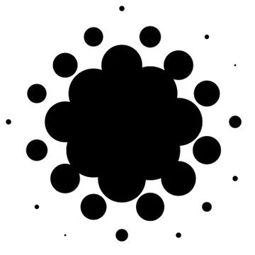 Halftone element, circular halftone pattern. Specks, halftone circle gradient 스톡 일러스트