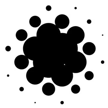 Halftone element, circular halftone pattern. Specks, halftone circle gradient イラスト素材