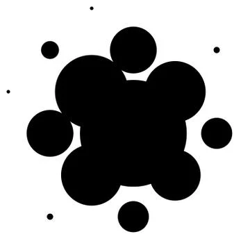 Halftone element, circular halftone pattern. Specks, halftone circle gradient Illustrazione stock